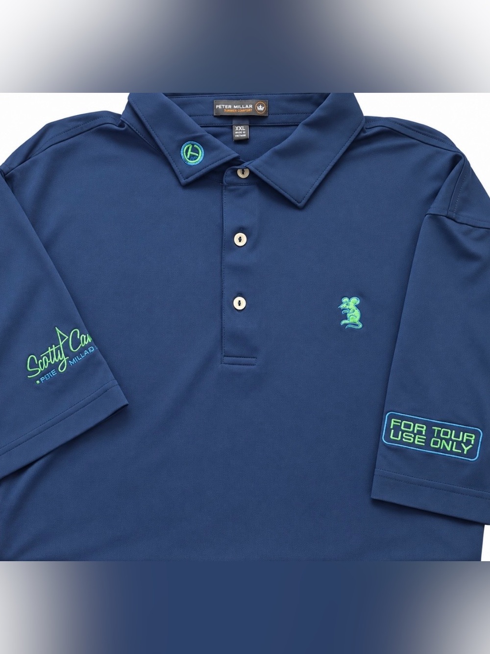 SCOTTY CAMERON GALLERY Circle T Golf Polo Super Rat For Tour Use Only Blue XXL